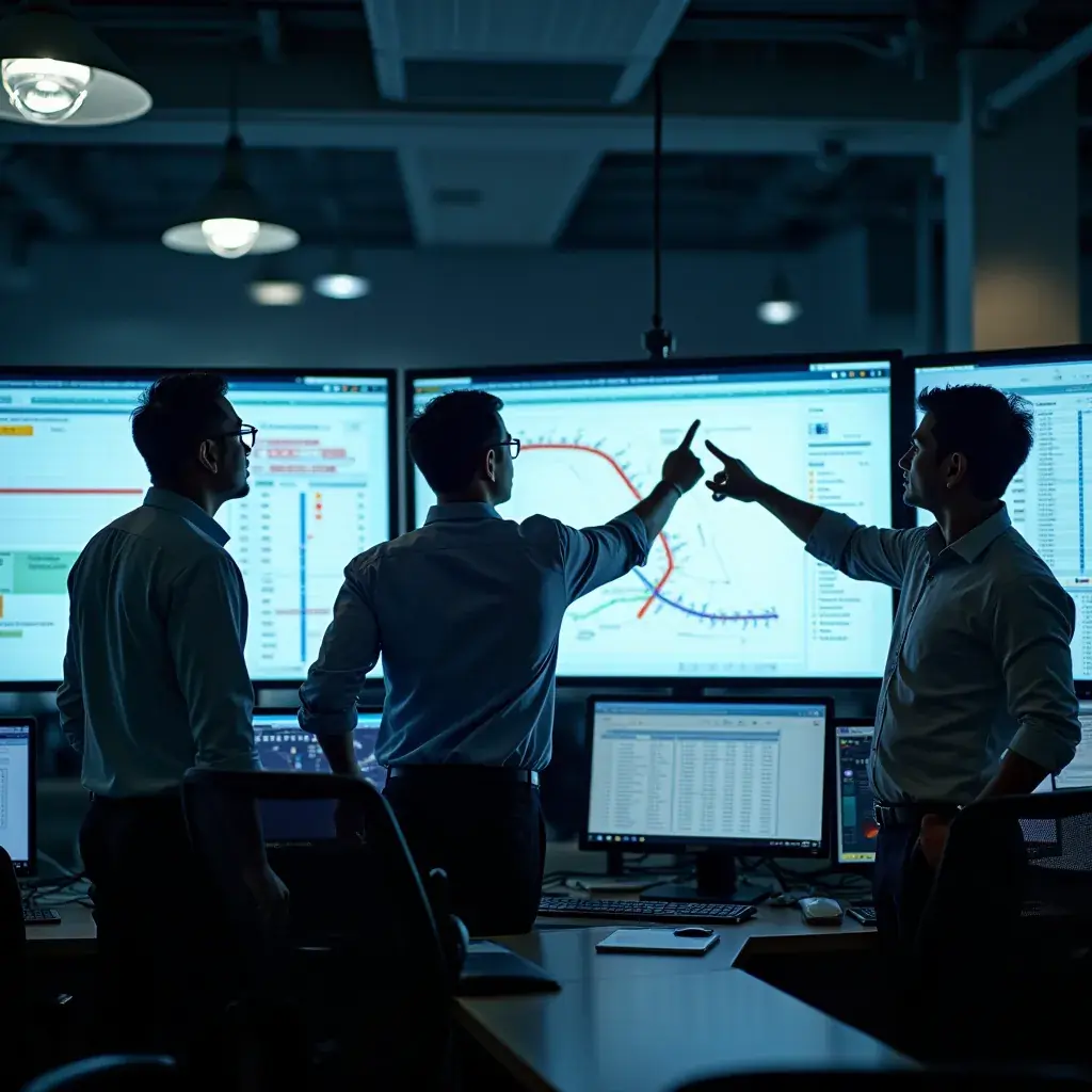 A screenshot of software displaying route efficiency metrics and analytics.